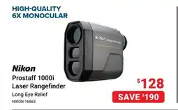 Visions Electronics Nikon Prostaff 1000i Laser Rangefinder offer