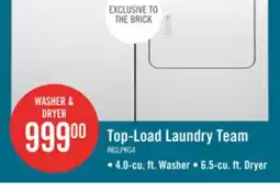 The Brick Inglis 4.0 Cu. Ft. Top-Load Washer and 6.5 Cu. Ft. Electric Dryer – White offer