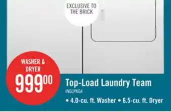 The Brick Inglis 4.0 Cu. Ft. Top-Load Washer and 6.5 Cu. Ft. Electric Dryer – White offer