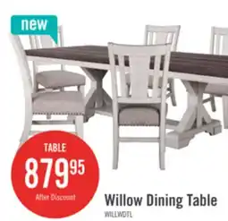 The Brick Willow Dining Table offer