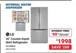 Visions Electronics LG 36 Counter-Depth MAX Refrigerator offer