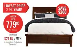 The Brick Sonoma Panel Bed with Headboard & Frame, Mango Brown - Queen Size offer