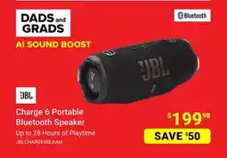 Visions Electronics JBL Charge 6 Portable Bluetooth Speaker offer