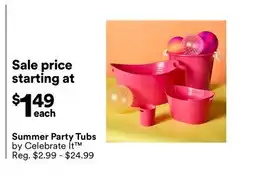 Michaels Summer Party Tubs by Celebrate It offer