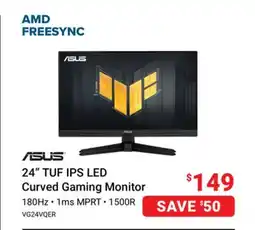 Visions Electronics ASUS 24 TUF IPS LED Curved Gaming Monitor offer