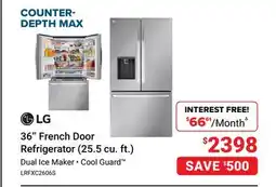 Visions Electronics LG 36 French Door Refrigerator (25.5 cu. ft.) offer
