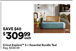 Michaels Cricut Explore 5 + Essential Bundle Teal offer