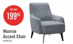 The Brick Monroe 29 Fabric Accent Chair with Metal Legs - Grey offer