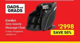 Visions Electronics iComfort Zero Gravity Massage Chair offer