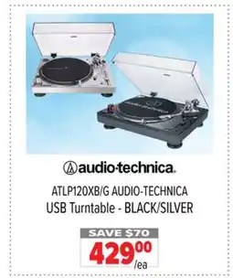 2001 Audio Video ATLP120XS - AUDIO-TECHNICA USB Turntable - BLACK/SILVER offer