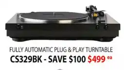 2001 Audio Video FULLY AUTOMATIC PLUG & PLAY TURNTABLE CS329BK offer