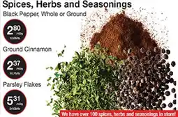 Bulk Barn Spices, Herbs and Seasonings offer