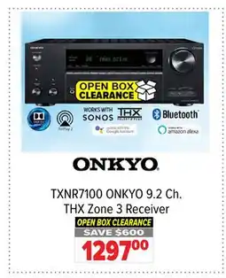 2001 Audio Video TXNR7100 ONKYO 9.2 Ch. THX Zone 3 Receiver offer