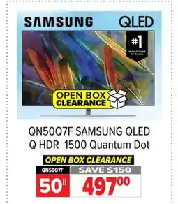 2001 Audio Video QN50Q7F SAMSUNG QLED Q HDR 1500 Quantum Dot offer