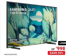 Visions Electronics SAMSUNG QLED The Frame LS03FA 4K Smart TV offer