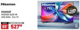 2001 Audio Video 65QD6Q HISENSE QLED 4K UHD 60Hz - Fire TV offer