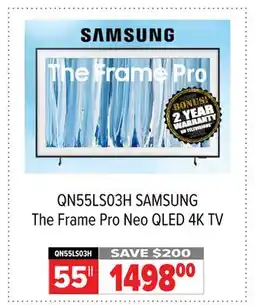 2001 Audio Video QN55LS03H SAMSUNG The Frame Pro Neo QLED 4K TV 55 offer