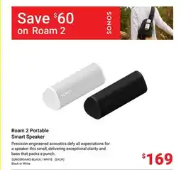 Visions Electronics Sonos Roam 2 Portable Smart Speaker offer