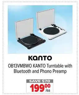 2001 Audio Video OB13VMBWO KANTO Turntable with Bluetooth and Phono Preamp offer