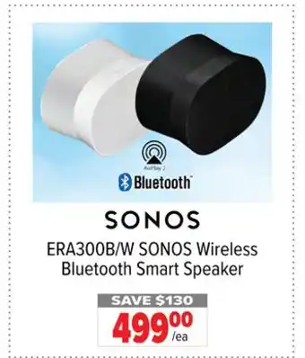 2001 Audio Video ERA300B/W SONOS Wireless Bluetooth Smart Speaker offer