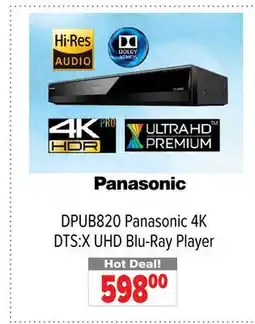 2001 Audio Video DPUB820 Panasonic 4K DTS:X UHD Blu-Ray Player offer