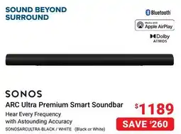 Visions Electronics SONOS ARC Ultra Premium Smart Soundbar offer