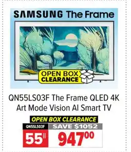 2001 Audio Video SAMSUNG QN43LS03F The Frame QLED 4K Art Mode Vision AI Smart TV offer