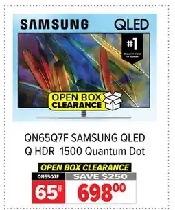 2001 Audio Video QN65Q7F SAMSUNG QLED Q HDR 1500 Quantum Dot offer