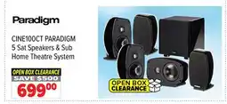 2001 Audio Video PARADIGM 5 Sat Speakers & Sub Home Theatre System offer