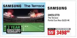 2001 Audio Video QN55LST7D Samsung 55 The Terrace Partial Sun Neo QLED 4K offer