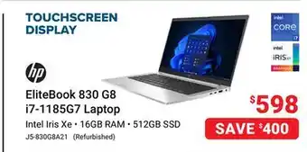 Visions Electronics HP EliteBook 830 G8 i7-1185G7 Laptop offer