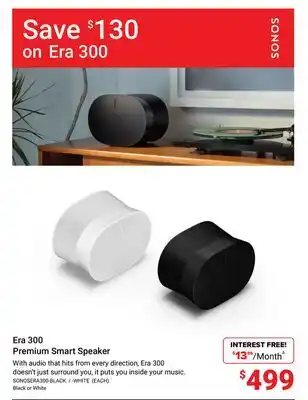 Visions Electronics Sonos Era 300 Premium Smart Speaker offer