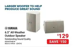 Visions Electronics YAMAHA 6.5 All-Weather Outdoor Speaker offer