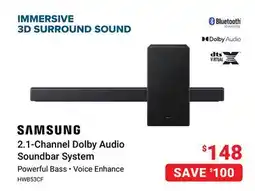 Visions Electronics SAMSUNG 2.1-Channel Dolby Audio Soundbar System offer