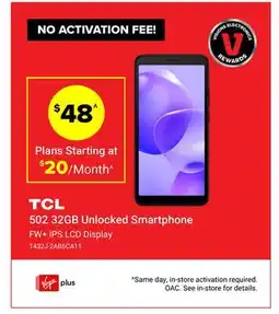 Visions Electronics TCL 502 32GB Unlocked Smartphone offer
