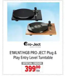 2001 Audio Video E1WLNT/HGB PRO-JECT Plug & Play Entry Level Turntable offer