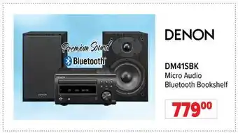 2001 Audio Video DENON DM41SBK Micro Audio Bluetooth Bookshelf offer