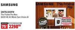2001 Audio Video QN75LS03FW SAMSUNG The Frame Pro Neo QLED 4K Art Mode Sam Vision AI 75 offer