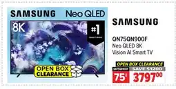 2001 Audio Video QN75QN900F SAMSUNG 75 Neo QLED 8K Vision AI Smart TV offer