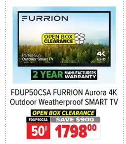 2001 Audio Video FDUP50CSA FURRION Aurora 4K Outdoor Weatherproof SMART TV offer