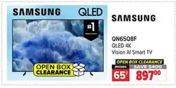 2001 Audio Video QN65Q8FA SAMSUNG 65 QLED 4K Vision AI Smart TV offer