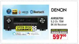 2001 Audio Video AVRS670H DENON 5.2 Ch 75W 8K AV Receiver offer