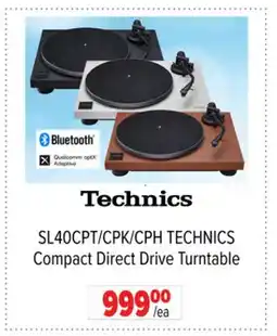 2001 Audio Video SL40CPT/CPK/CPH TECHNICS Compact Direct Drive Turntable offer