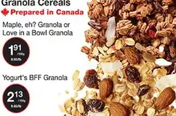 Bulk Barn Granola Cereals offer