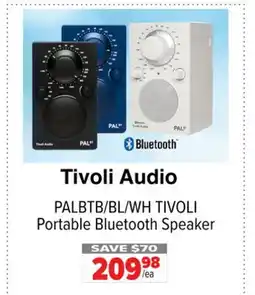2001 Audio Video PALBTB BL TIVOLI Portable Bluetooth Speaker offer