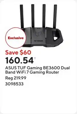 Staples ASUS TUF Gaming BE3600 Dual Band WiFi 7 Gaming Router offer