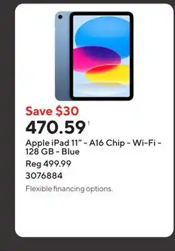 Staples Apple iPad 11 - A16 Chip - Wi-Fi - 128 GB - Blue offer
