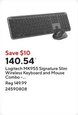 Staples Logitech MK955 Signature Slim Wireless Keyboard and Mouse Combo - Graphite offer
