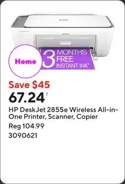Staples HP DeskJet 2855e Wireless All-in-One Printer, Scanner, Copier offer