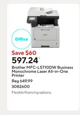 Staples Brother MFC-L5710DW Business Monochrome Laser All-in-One Printer offer